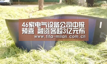 46家电气设备公司中报预喜 融资客超3亿元布局10只绩优股|ac米兰中文官网(图1) 米兰体育官网入口